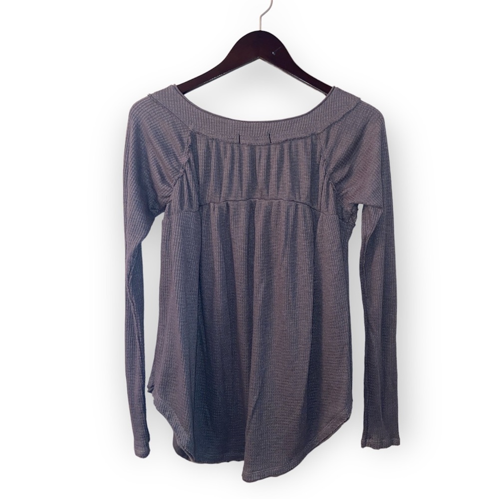 FREE PEOPLE We The Free Must Have Gray Henley Tunic - Picture 6 of 14